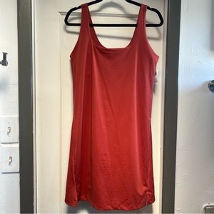 Old Navy PowerSoft Sleeveless Shelf-Bra Support Dress in Cherry Birch - NWT!